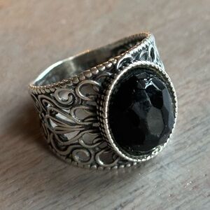 Black Onyx Sterling Silver Ring